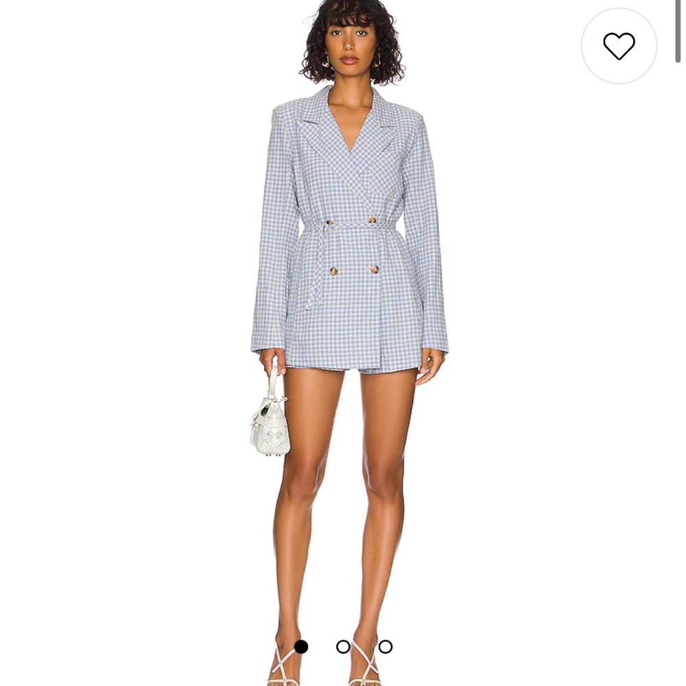 Free people blue gingham romper!